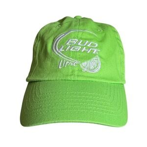 Bud Light Lime Baseball Cap Neon Green Embroidered DO‎ NOT BUY